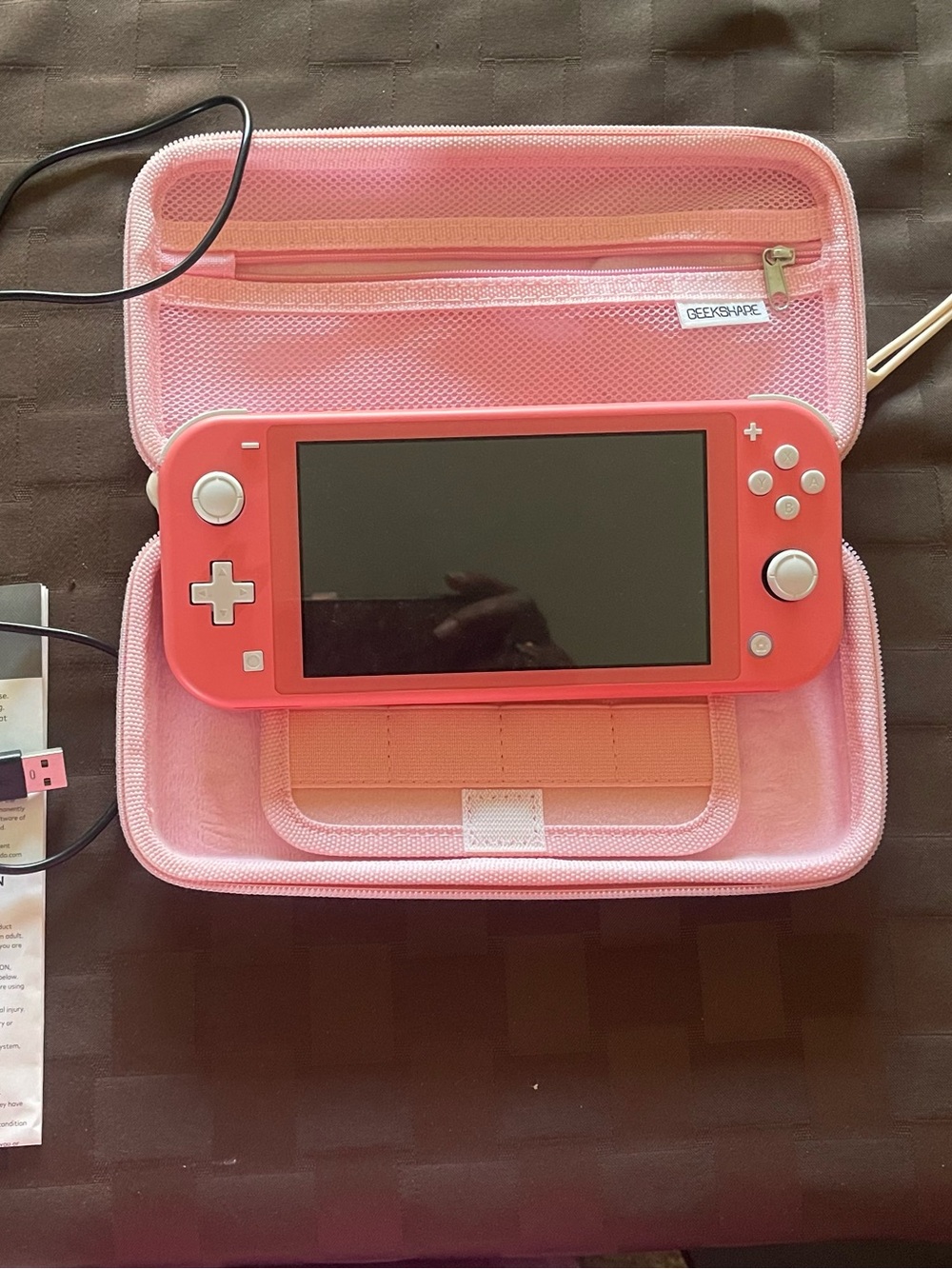 Nintendo Switch Lite Pink Handheld Console with White Buttons
